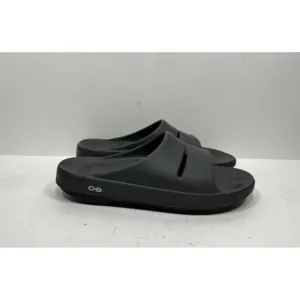 Oofos Ooahh Recovery Mens Size 9 Black Slide Comfort Sandal Shoes
