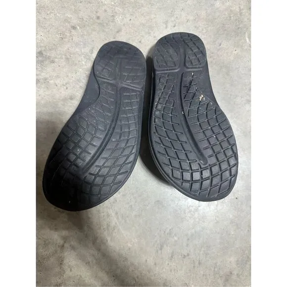 OOFOS OOahh Recovery Sandal Slide Slip On Shoes Black Mens Size 6 Women Size 8
