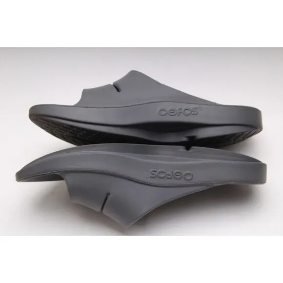 Oofos OOAHH Sandals Unisex Recovery Slide Shoes Gray Slate Women's Sz 10
