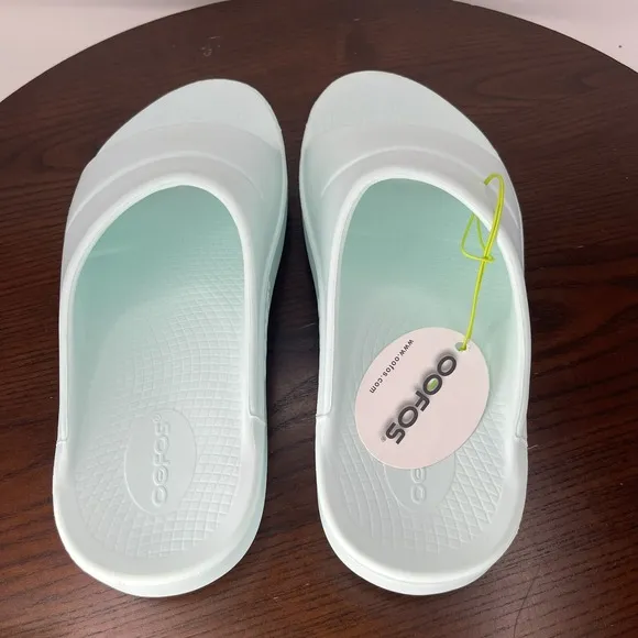 OOFOS OOahh Slide Sandal Women's 10 Ice Comfort Slip On Recovery Lightweigh 1100