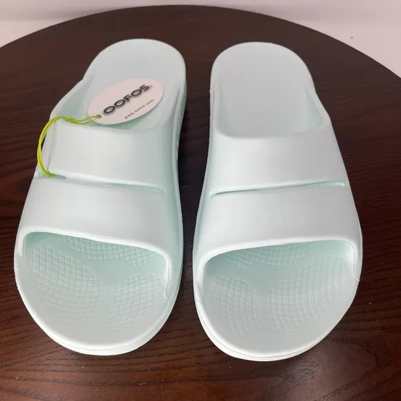 OOFOS OOahh Slide Sandal Women's 10 Ice Comfort Slip On Recovery Lightweigh 1100