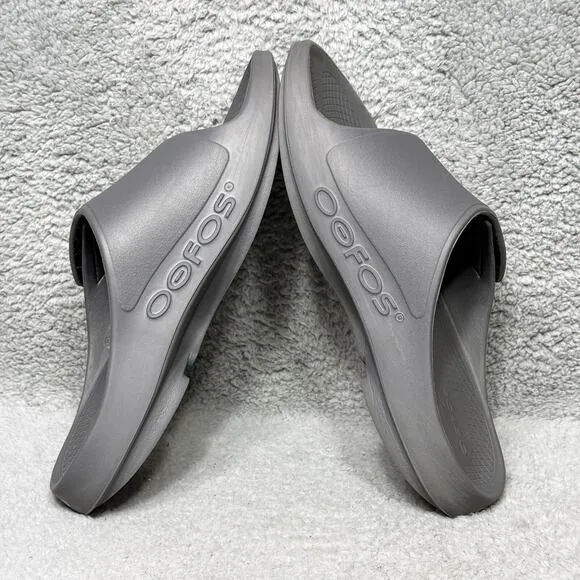 Oofos OOahh Sport Flex Mens Size 12 Slide Sandals Shoes Slate Gray Recovery