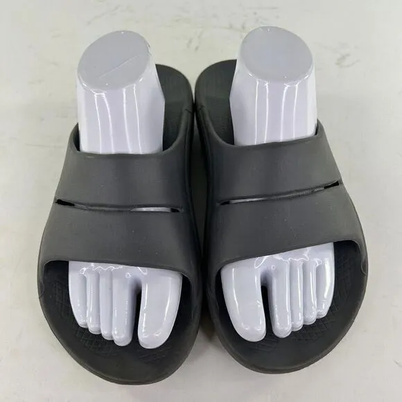 OOFOS Ooahh Women's Gray Comfort Shoes US 10 Recovery Slides Sandals