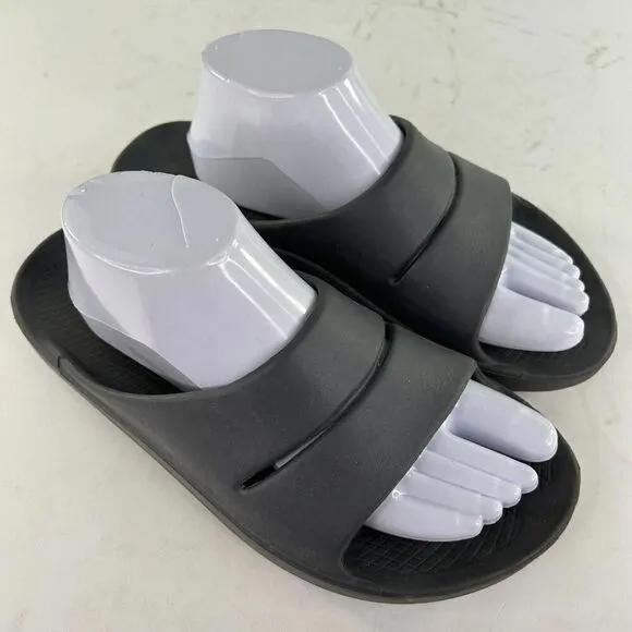 OOFOS Ooahh Women's Gray Comfort Shoes US 10 Recovery Slides Sandals