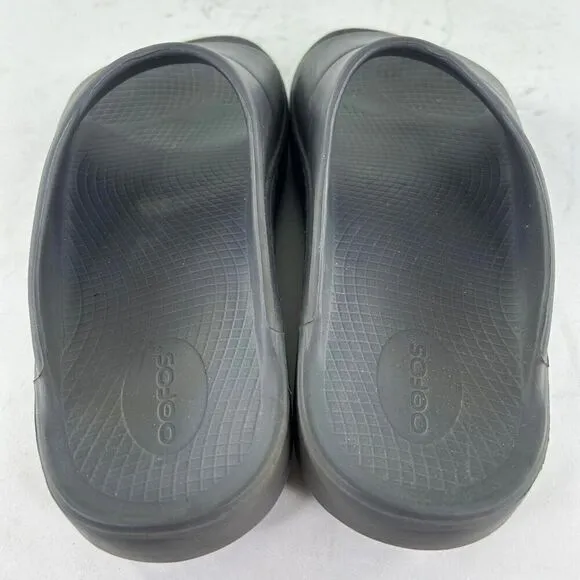 OOFOS Ooahh Women's Gray Comfort Shoes US 10 Recovery Slides Sandals