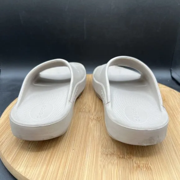 Oofos OOAHH Womens Size 7 Slide Sandal Nomad Beige Slip On Casual Recovery Shoes