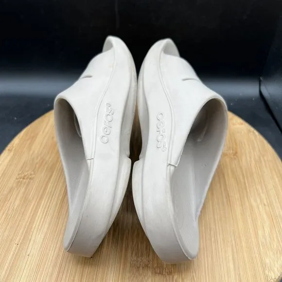 Oofos OOAHH Womens Size 7 Slide Sandal Nomad Beige Slip On Casual Recovery Shoes