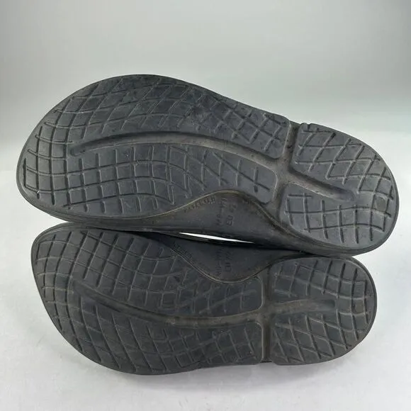 Oofos OOahh Luxe Men's Slide Sandals US 9 Metallic Brown Recovery Shoes