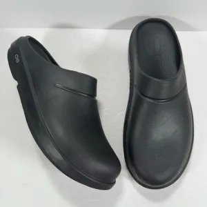 Oofos Ooclog Black Clog Recovery Comfort Mule Shoes Men Size 12 Women Size 14
