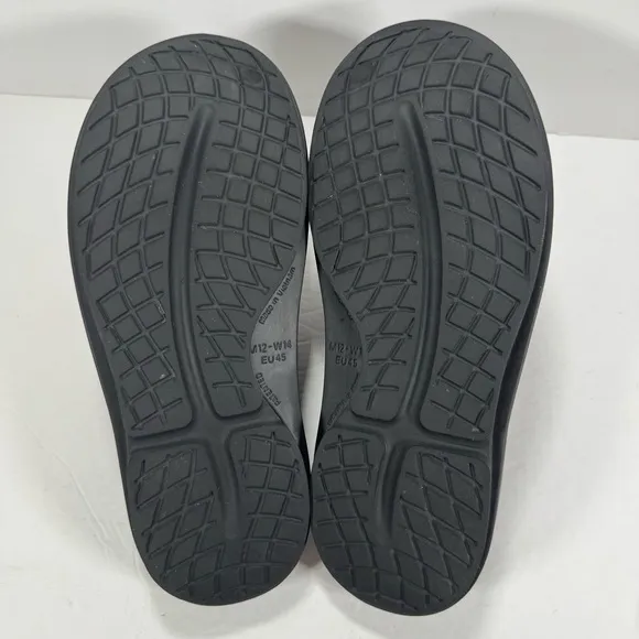 Oofos Ooclog Black Clog Recovery Comfort Mule Shoes Men Size 12 Women Size 14