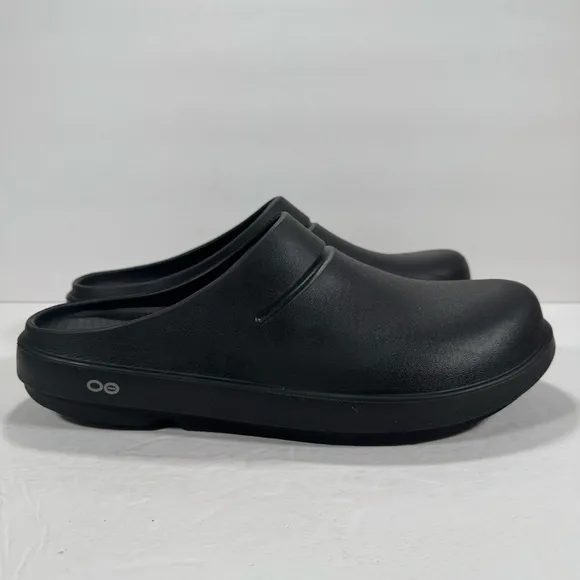 Oofos Ooclog Black Clog Recovery Comfort Mule Shoes Men Size 12 Women Size 14