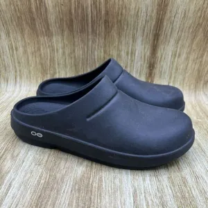 Oofos OOclog Slip On Men's Size 10 Black‎ Recovery Athletic Shoes Slides Comfort