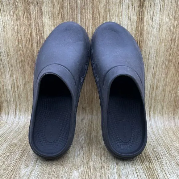 Oofos OOclog Slip On Men's Size 10 Black‎ Recovery Athletic Shoes Slides Comfort
