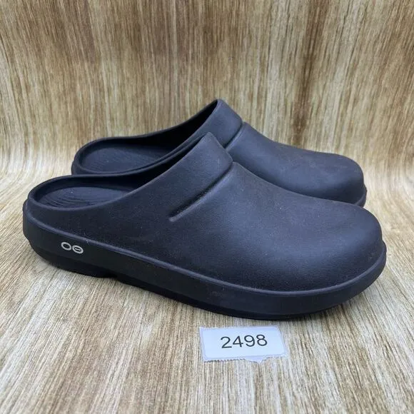 Oofos OOclog Slip On Men's Size 10 Black‎ Recovery Athletic Shoes Slides Comfort