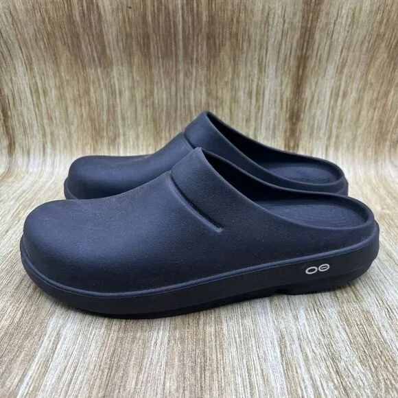 Oofos OOclog Slip On Men's Size 10 Black‎ Recovery Athletic Shoes Slides Comfort