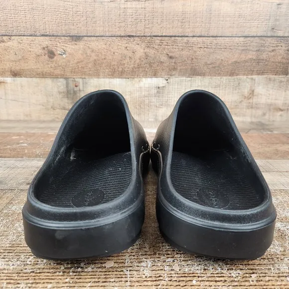 OOFOS OOcloog Men's US 14 EU 47 Black Comfort Slip-On Slide Recovery Clog Shoes
