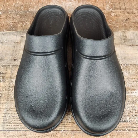OOFOS OOcloog Men's US 14 EU 47 Black Comfort Slip-On Slide Recovery Clog Shoes
