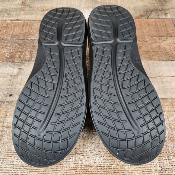 OOFOS OOcloog Men's US 14 EU 47 Black Comfort Slip-On Slide Recovery Clog Shoes