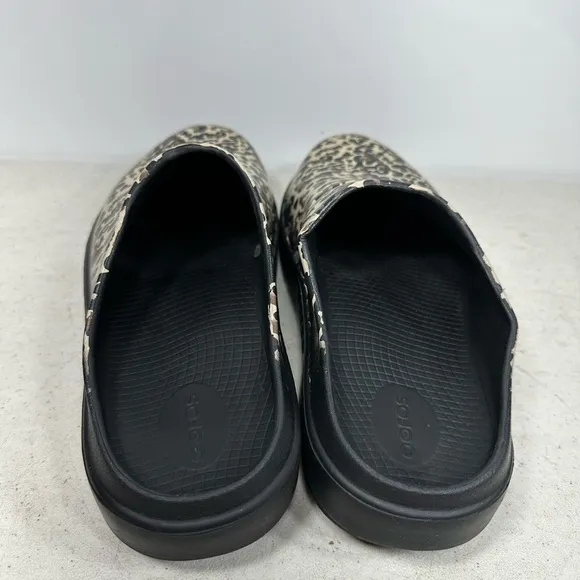 OOFOS Oocloog Recovery Shoes Limited Edition Leopard Print Clog Wms 9 (M7) 40EU