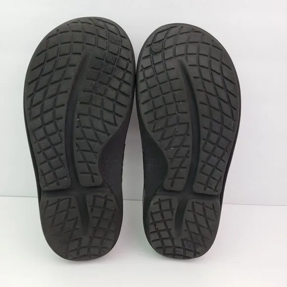 Oofos Oocloog Womens Size 5 Pink Black Slip On Comfort Recovery Mule Shoes