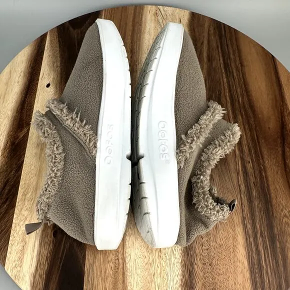 Oofos Oocoozie Low Women's 10 (EU 41) Comfort Recovery SlipOn Shoes Brown Sherpa
