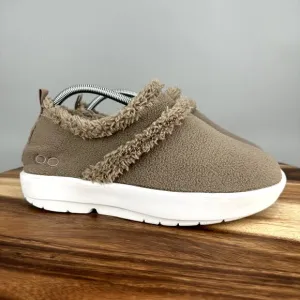 Oofos Oocoozie Low Women's 10 (EU 41) Comfort Recovery SlipOn Shoes Brown Sherpa