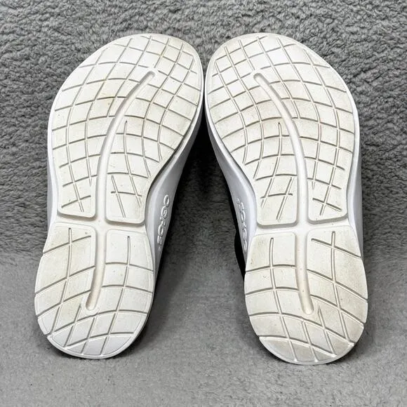 Oofos OOcoozie Sport Mule Mens Size 13 Slip On Shoes Black White Recovery