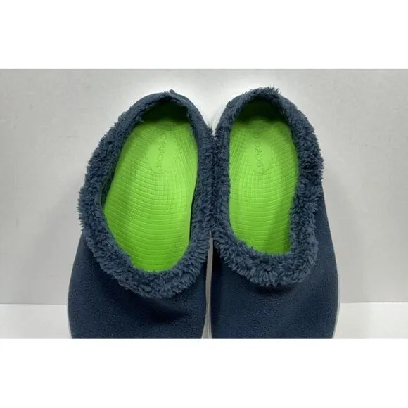 Oofos OOcoozie Low Mens Size 10.5 Shoes Blue Comfort Mule Recovery Slipper