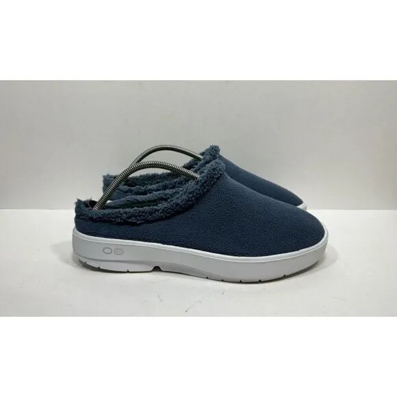 Oofos OOcoozie Low Mens Size 10.5 Shoes Blue Comfort Mule Recovery Slipper