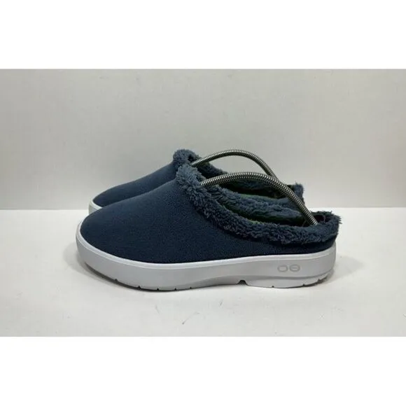 Oofos OOcoozie Low Mens Size 10.5 Shoes Blue Comfort Mule Recovery Slipper