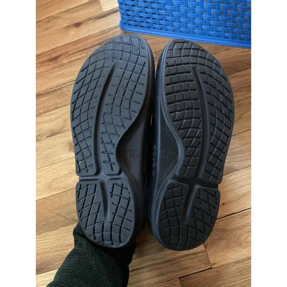 Oofos Oogcloog Mens 8 Womens 10 Brown Slip On Comfort Recovery Sandals Shoes