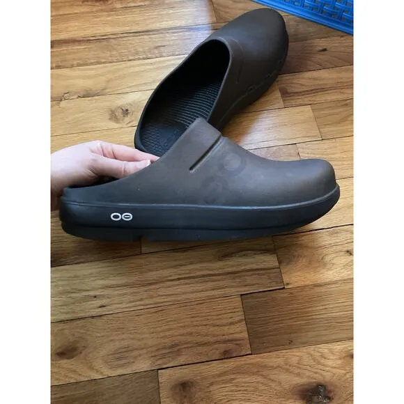 Oofos Oogcloog Mens 8 Womens 10 Brown Slip On Comfort Recovery Sandals Shoes