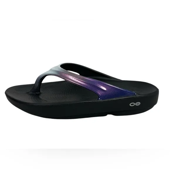 Oofos Oolala Luxe Womens 9 Comfort Recovery Sandals Thong Flip Flops Calypso EUC