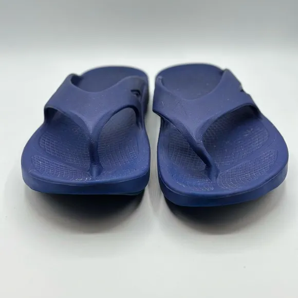 OOFOS OOlala Original Recovery Sport Shoes Blue Flip Flop Thong Sandals Size 13