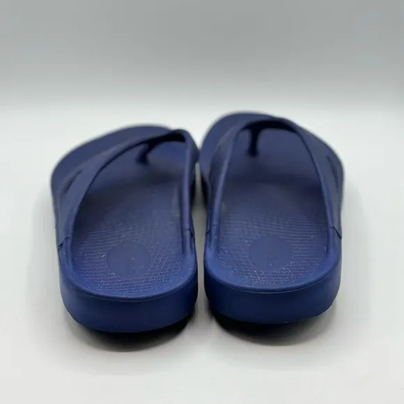 OOFOS OOlala Original Recovery Sport Shoes Blue Flip Flop Thong Sandals Size 13