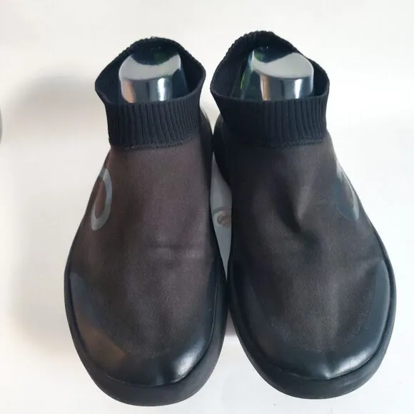 Oofos Oomg Eezee Low Mens Size 12 Black Recovery Athletic Shoes Slides Slip On