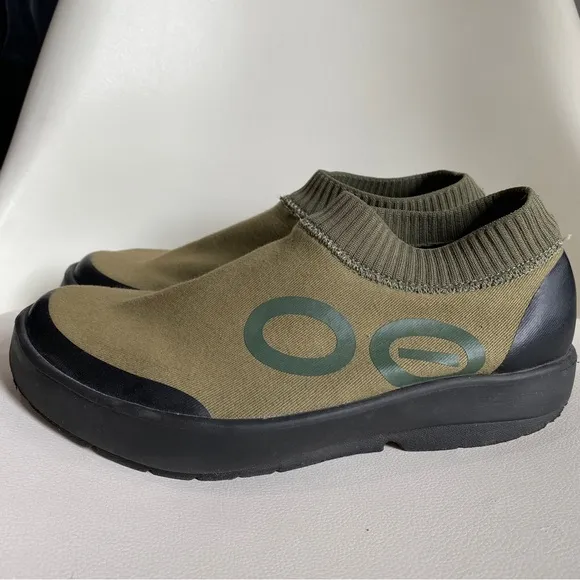 Oofos Oomg Eezee Low Mens Size 9.5 Green Recovery Athletic Shoes Slides Slip On