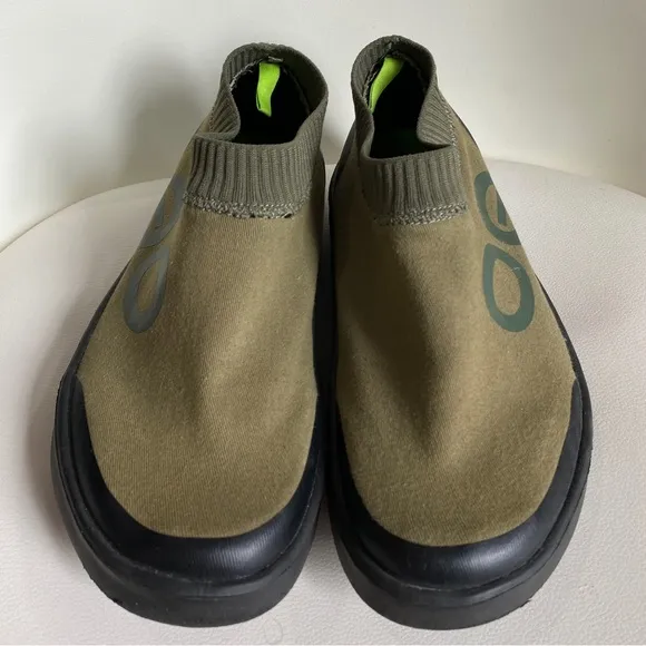 Oofos Oomg Eezee Low Mens Size 9.5 Green Recovery Athletic Shoes Slides Slip On