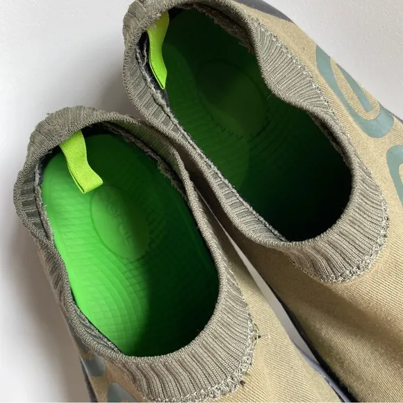 Oofos Oomg Eezee Low Mens Size 9.5 Green Recovery Athletic Shoes Slides Slip On