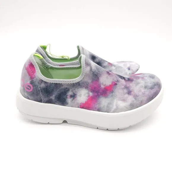OOFOS OOMG Eezee Low (Womens Size‎ 5) Tie Dye Pink Recovery Slip On Shoes New