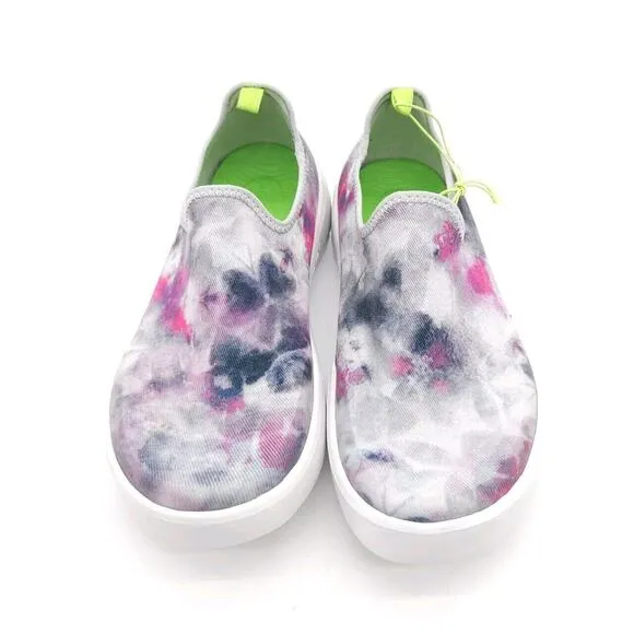 OOFOS OOMG Eezee Low (Womens Size‎ 5) Tie Dye Pink Recovery Slip On Shoes New