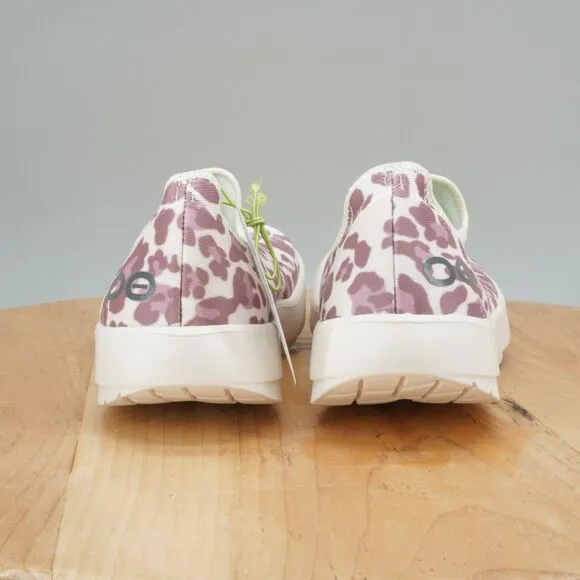 Oofos Oomg Eezee Low Womens Size 6 Shoes Pink Leopard Slip On Recovery NEW