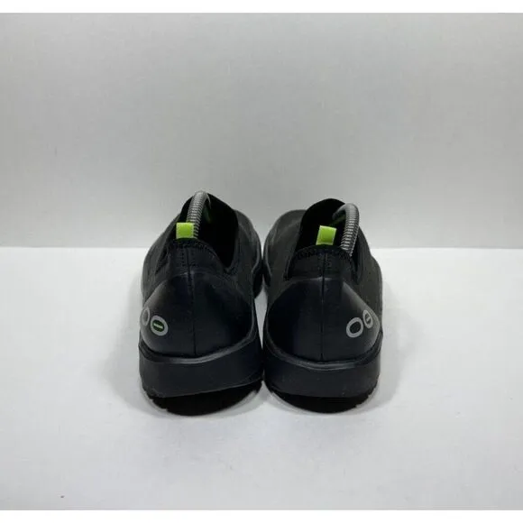 OOFOS OOmg Eezee Shoes Low Recovery Triple Black Canvas Slip On Womens Size 12
