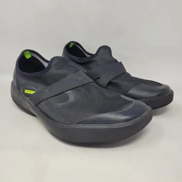 Oofos OOmg Fibre Low Shoes Mens 11 Black Recovery Slip On Comfort Mesh