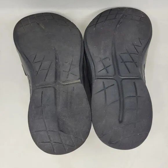 Oofos OOmg Fibre Low Shoes Mens 11 Black Recovery Slip On Comfort Mesh