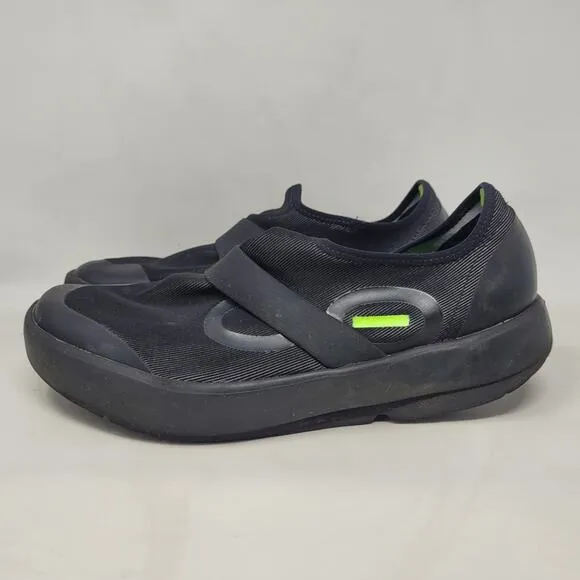 Oofos OOmg Fibre Low Shoes Mens 11 Black Recovery Slip On Comfort Mesh