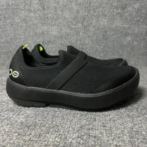 OOFOS OOmg Low Mesh Comfort Sneaker Womens 7 Black Slip On Recovery Shoes