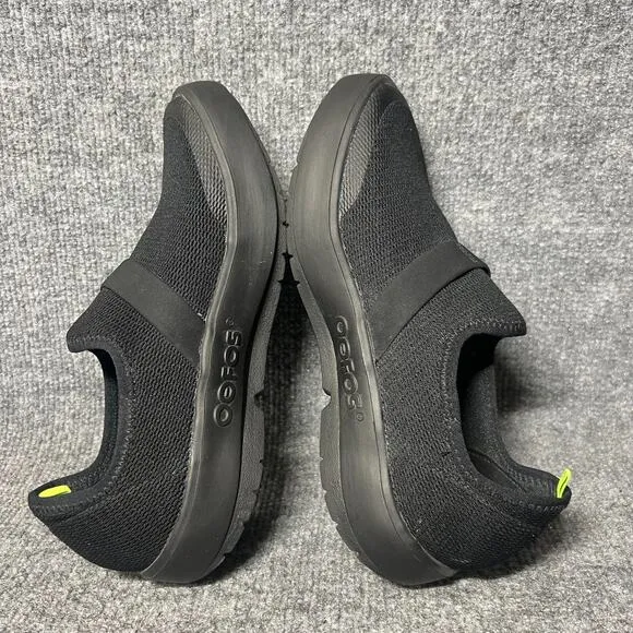 OOFOS OOmg Low Mesh Comfort Sneaker Womens 7 Black Slip On Recovery Shoes