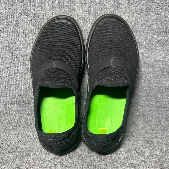 OOFOS OOmg Low Mesh Comfort Sneaker Womens 7 Black Slip On Recovery Shoes