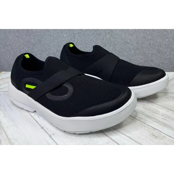 Oofos OOMG Mesh Low Recovery Shoes Men's Size 11 Black Comfort Slip On